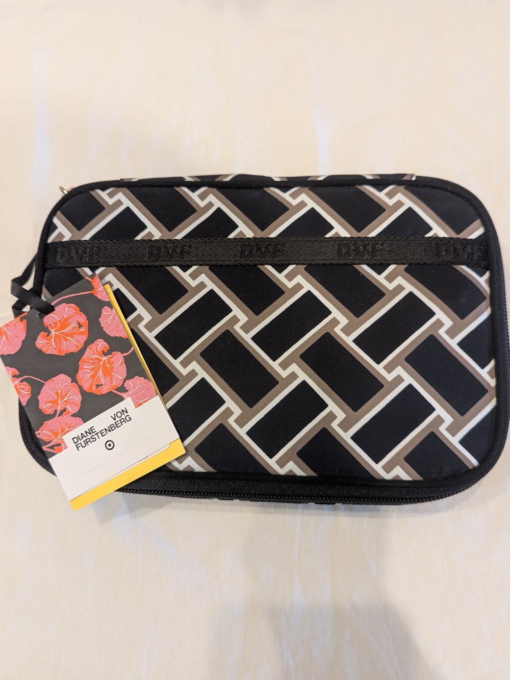 Diane von Furstenberg/Target Black Geometric Travel Jewelry Pouch